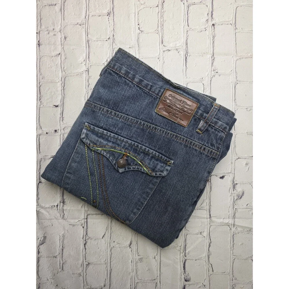 Vintage Phat Men's 40x32 Medium Wash Straight Leg Denim Pants